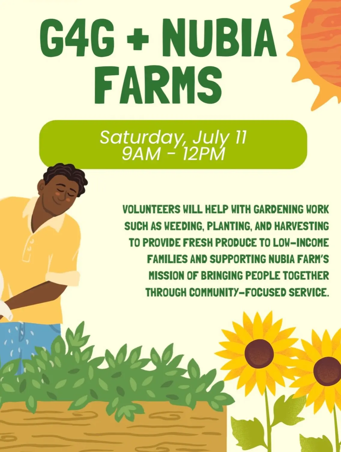 G4G + Nubia Farms Volunteering