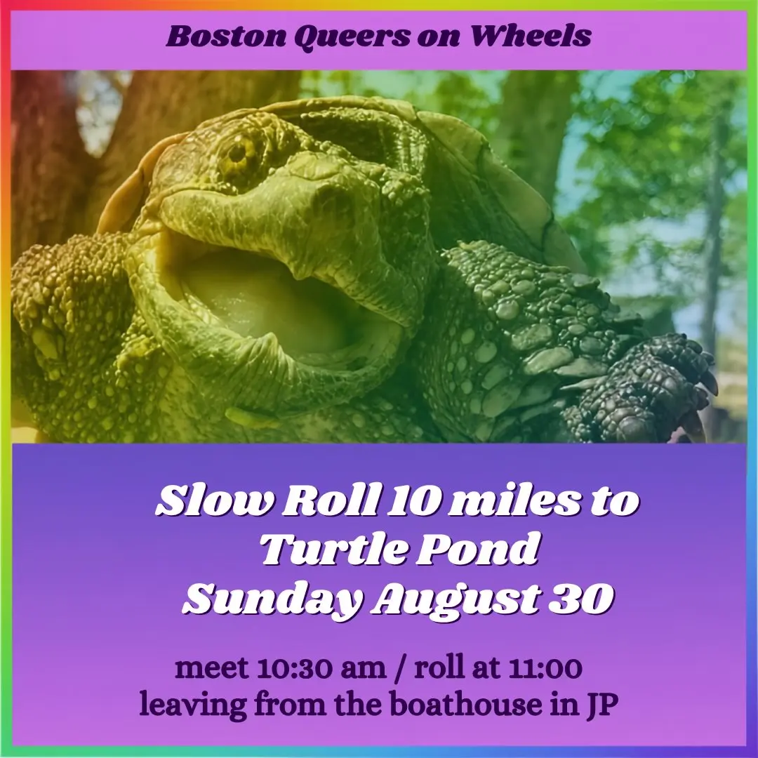 Boston Queers on Wheels Slow Roll to Turtle Pond