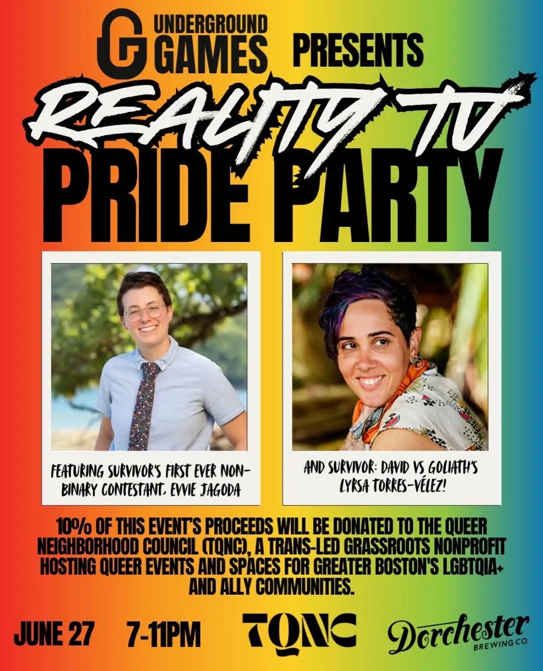 Underground Games Presents Reality TV Pride Party