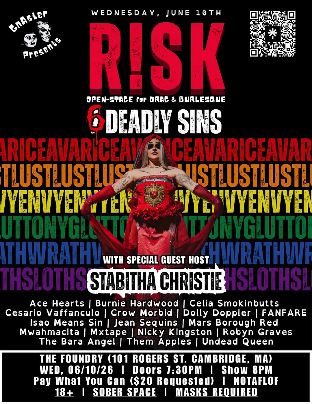 R!SK Open-Stage for Drag & Burlesque: 6 Deadly Sins