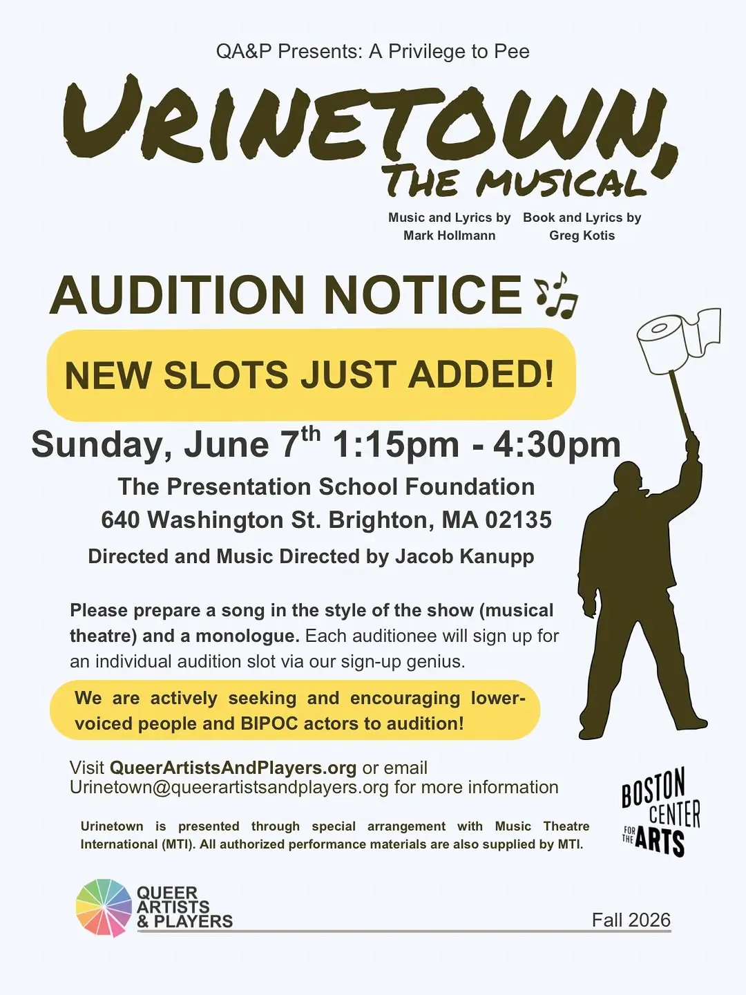 Auditions: Urinetown, The Musical