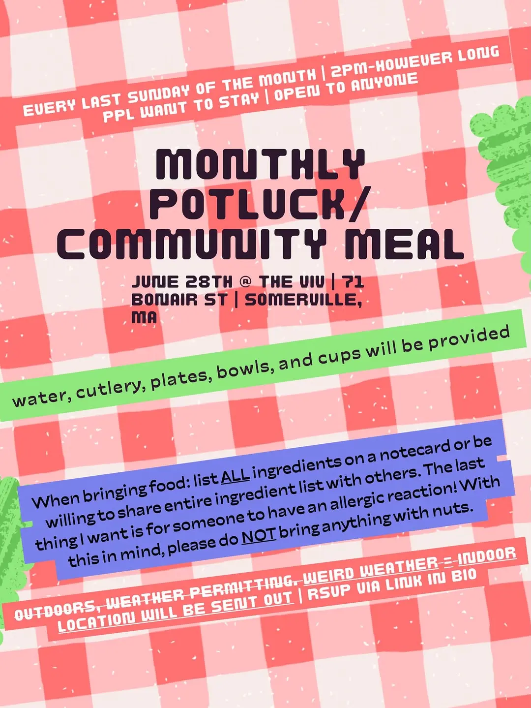 Monthly Potluck/Community Meal