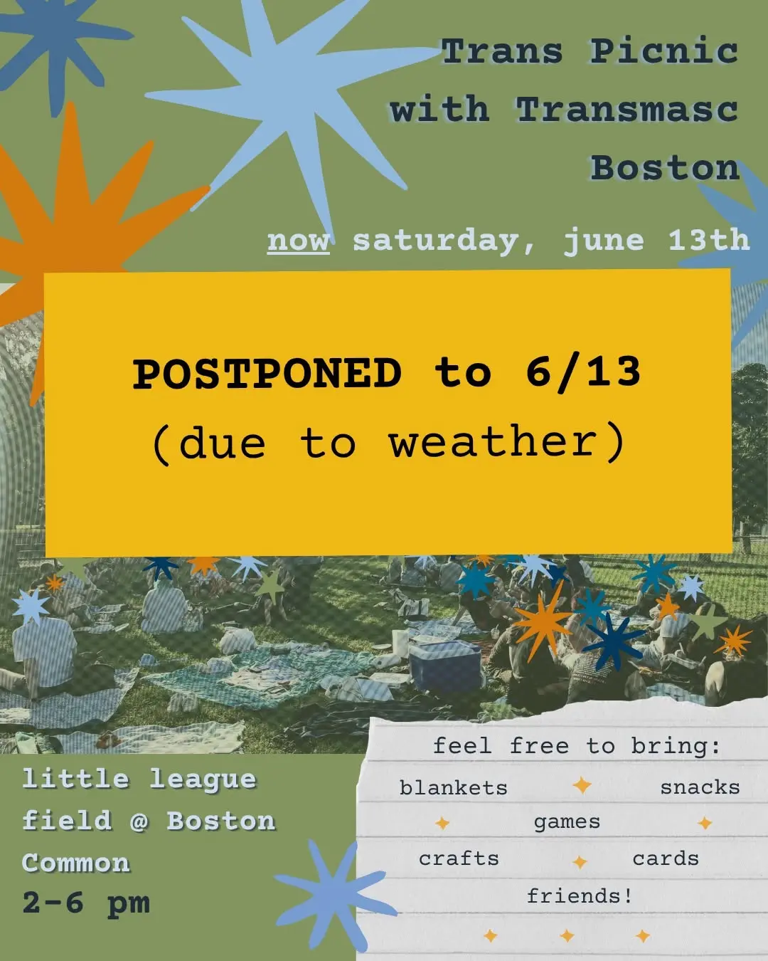 Trans Picnic with Transmasc Boston