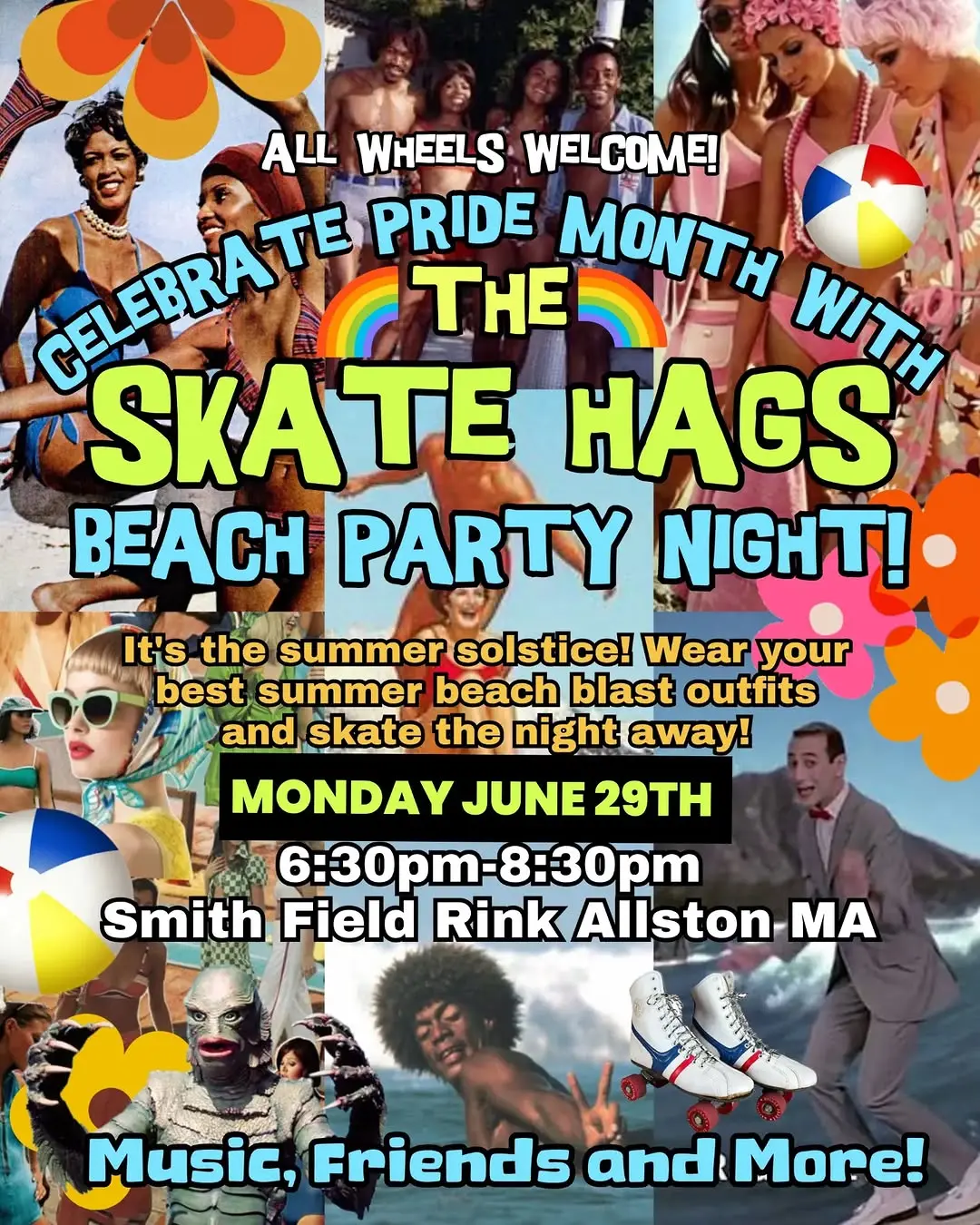 Skate Hags Pride Beach Party Night!